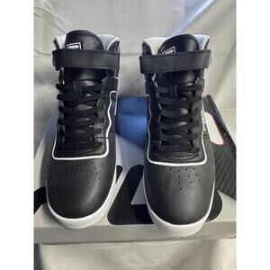 Fila Black and White High-Top Sneakers
